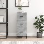 Aparador de madera contrachapada gris hormigón 34,5x34x90 cm de vidaXL, Aparadores - Ref: Foro24-828616, Precio: 77,74 €, Des...