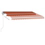 Toldo de pie automático naranja y marrón 300x250 cm en Toldos | Comprar online en Foru.es
