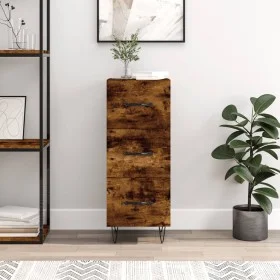 Aparador madera de ingeniería roble ahumado 34,5x34x90 cm de vidaXL, Aparadores - Ref: Foro24-828601, Precio: 65,91 €, Descue...