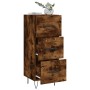 Aparador madera de ingeniería roble ahumado 34,5x34x90 cm de vidaXL, Aparadores - Ref: Foro24-828601, Precio: 66,72 €, Descue...