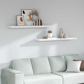 Estante de pared 2 pcs Mármol 120 x 23,5 x 4 cm en Estanterías | Comprar online en Foru.es