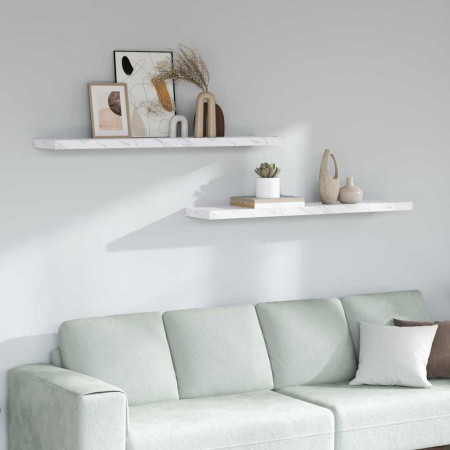 Estante de pared 2 pcs Mármol 120 x 23,5 x 4 cm en Estanterías | Comprar online en Foru.es