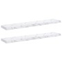 Estante de pared 2 pcs Mármol 120 x 23,5 x 4 cm en Estanterías | Comprar online en Foru.es
