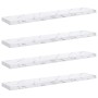 Estante de pared 4 pcs Mármol 120 x 23,5 x 4 cm en Estanterías | Comprar online en Foru.es