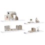 Estante de pared 4 pcs Mármol 120 x 23,5 x 4 cm en Estanterías | Comprar online en Foru.es