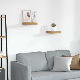 Estante de pared 2 pcs Beige 23 x 23,5 x 4 cm en Estanterías | Comprar online en Foru.es