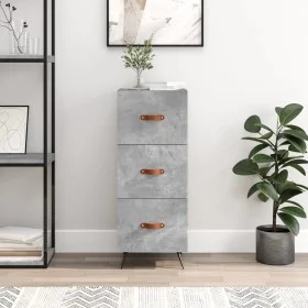 Gray concrete plywood sideboard 34.5x34x90 cm by vidaXL, Sideboards - Ref: Foro24-828576, Price: 67,83 €, Discount: %