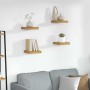 Estante de pared 4 pcs Beige 23 x 23,5 x 4 cm en Estanterías | Comprar online en Foru.es