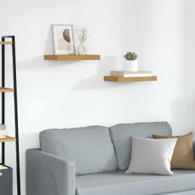 Estante de pared 2 pcs Beige 40 x 23,5 x 4 cm en Estanterías | Comprar online en Foru.es