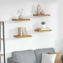 Estante de pared 4 pcs Beige 40 x 23,5 x 4 cm en Estanterías | Comprar online en Foru.es