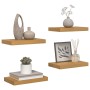 Estante de pared 4 pcs Beige 40 x 23,5 x 4 cm en Estanterías | Comprar online en Foru.es