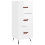 Aparador de madera contrachapada blanco brillante 34,5x34x90 cm de vidaXL, Aparadores - Ref: Foro24-828574, Precio: 75,29 €, ...