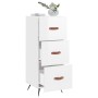 Aparador de madera contrachapada blanco brillante 34,5x34x90 cm de vidaXL, Aparadores - Ref: Foro24-828574, Precio: 75,29 €, ...