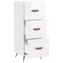 Aparador de madera contrachapada blanco brillante 34,5x34x90 cm de vidaXL, Aparadores - Ref: Foro24-828574, Precio: 75,29 €, ...