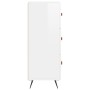 Aparador de madera contrachapada blanco brillante 34,5x34x90 cm de vidaXL, Aparadores - Ref: Foro24-828574, Precio: 75,29 €, ...