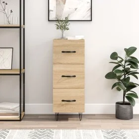 Aparador madera contrachapada color roble Sonoma 34,5x34x90 cm de vidaXL, Aparadores - Ref: Foro24-828599, Precio: 67,17 €, D...
