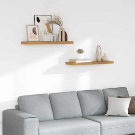 Estante de pared 2 pcs Beige 80 x 23,5 x 4 cm en Estanterías | Comprar online en Foru.es