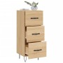 Aparador madera contrachapada color roble Sonoma 34,5x34x90 cm de vidaXL, Aparadores - Ref: Foro24-828599, Precio: 67,99 €, D...