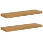 Estante de pared 2 pcs Beige 80 x 23,5 x 4 cm en Estanterías | Comprar online en Foru.es
