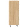 Aparador madera contrachapada color roble Sonoma 34,5x34x90 cm de vidaXL, Aparadores - Ref: Foro24-828599, Precio: 67,99 €, D...