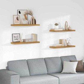 Estante de pared 4 pcs Beige 80 x 23,5 x 4 cm en Estanterías | Comprar online en Foru.es