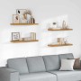 Estante de pared 4 pcs Beige 80 x 23,5 x 4 cm en Estanterías | Comprar online en Foru.es