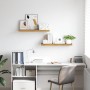 Estante de pared 2 pcs Beige 90 x 23,5 x 4 cm en Estanterías | Comprar online en Foru.es