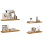 Estante de pared 4 pcs Beige 90 x 23,5 x 4 cm en Estanterías | Comprar online en Foru.es