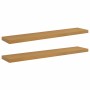 Estante de pared 2 pcs Beige 120 x 23,5 x 4 cm en Estanterías | Comprar online en Foru.es