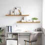 Estante de pared 2 pcs Beige 120 x 23,5 x 4 cm en Estanterías | Comprar online en Foru.es