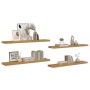Estante de pared 4 pcs Beige 120 x 23,5 x 4 cm en Estanterías | Comprar online en Foru.es