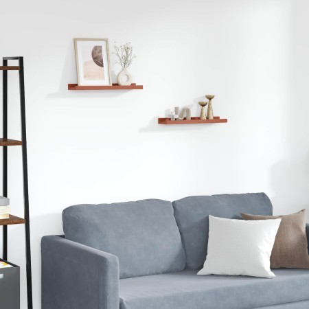 Estante de pared 2 pcs Rojo 40 x 9 x 3 cm Madera de ingeniería en Estanterías | Comprar online en Foru.es