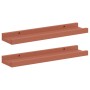 Estante de pared 2 pcs Rojo 40 x 9 x 3 cm Madera de ingeniería en Estanterías | Comprar online en Foru.es