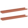 Estante de pared 2 pcs Rojo 60 x 9 x 3 cm Madera de ingeniería en Estanterías | Comprar online en Foru.es
