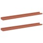 Estante de pared 2 pcs Rojo 80 x 9 x 3 cm Madera de ingeniería en Estanterías | Comprar online en Foru.es
