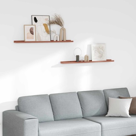 Estante de pared 2 pcs Rojo 100 x 9 x 3 cm Madera de ingeniería en Estanterías | Comprar online en Foru.es