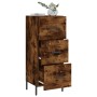 Aparador madera de ingeniería roble ahumado 34,5x34x90 cm de vidaXL, Aparadores - Ref: Foro24-828617, Precio: 77,84 €, Descue...