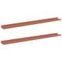 Estante de pared 2 pcs Rojo 100 x 9 x 3 cm Madera de ingeniería en Estanterías | Comprar online en Foru.es