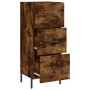 Aparador madera de ingeniería roble ahumado 34,5x34x90 cm de vidaXL, Aparadores - Ref: Foro24-828617, Precio: 77,84 €, Descue...