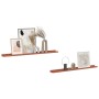 Estante de pared 2 pcs Rojo 100 x 9 x 3 cm Madera de ingeniería en Estanterías | Comprar online en Foru.es