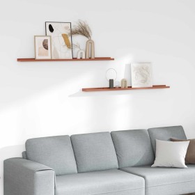 Estante de pared 2 pcs Rojo 115 x 9 x 3 cm Madera de ingeniería en Estanterías | Comprar online en Foru.es