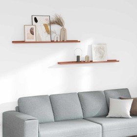 Estante de pared 2 pcs Rojo 115 x 9 x 3 cm Madera de ingeniería en Estanterías | Comprar online en Foru.es