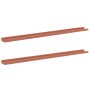 Estante de pared 2 pcs Rojo 115 x 9 x 3 cm Madera de ingeniería en Estanterías | Comprar online en Foru.es
