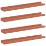 Estante de pared 4 pcs Rojo 60 x 9 x 3 cm Madera de ingeniería en Estanterías | Comprar online en Foru.es