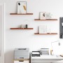 Estante de pared 4 pcs Rojo 60 x 9 x 3 cm Madera de ingeniería en Estanterías | Comprar online en Foru.es