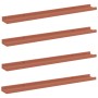 Estante de pared 4 pcs Rojo 80 x 9 x 3 cm Madera de ingeniería en Estanterías | Comprar online en Foru.es