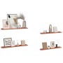 Estante de pared 4 pcs Rojo 80 x 9 x 3 cm Madera de ingeniería en Estanterías | Comprar online en Foru.es