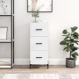 Aparador de madera contrachapada blanco brillante 34,5x34x90 cm de vidaXL, Aparadores - Ref: Foro24-828614, Precio: 86,02 €, ...