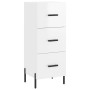 Aparador de madera contrachapada blanco brillante 34,5x34x90 cm de vidaXL, Aparadores - Ref: Foro24-828614, Precio: 86,02 €, ...