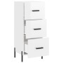 Aparador de madera contrachapada blanco brillante 34,5x34x90 cm de vidaXL, Aparadores - Ref: Foro24-828614, Precio: 86,02 €, ...